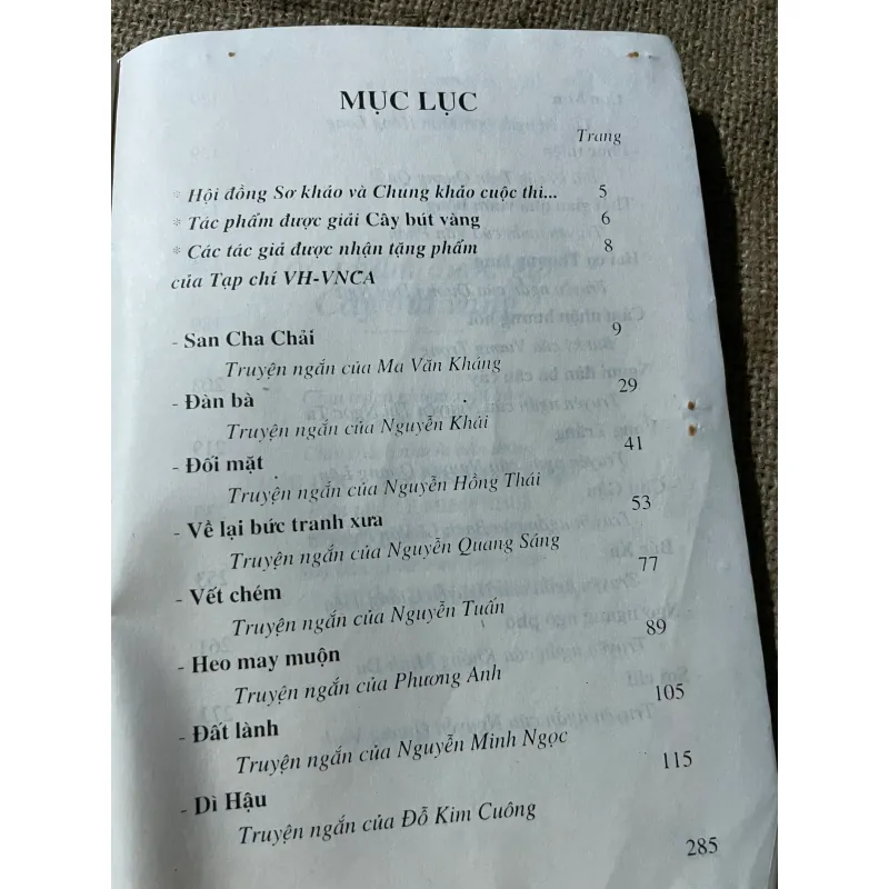 TÁC GIẢ ĐƯỢC GIẢI CÂY BÚT VÀNG 1996-1998 573690