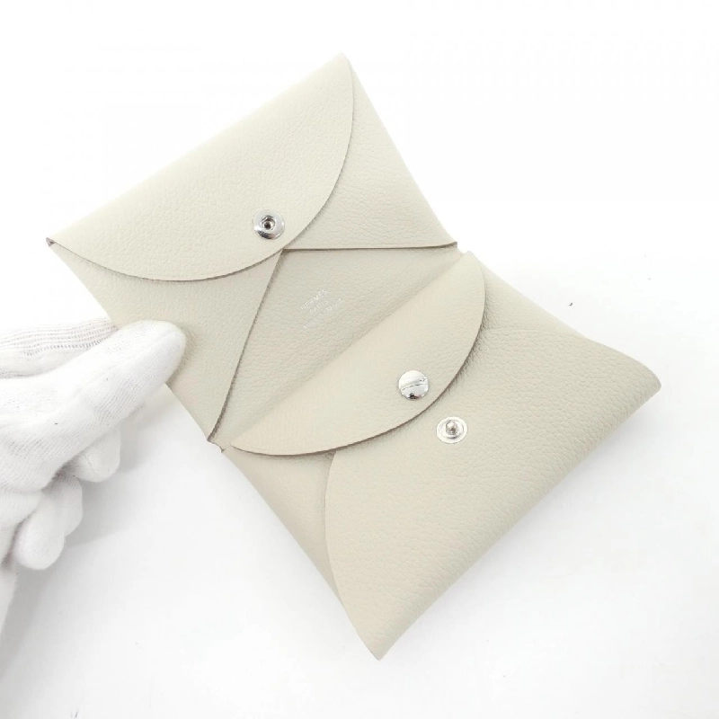 【Sản phẩm chưa sử dụng】Ví tiền Hermes Calvi Duo 085238CK 621459