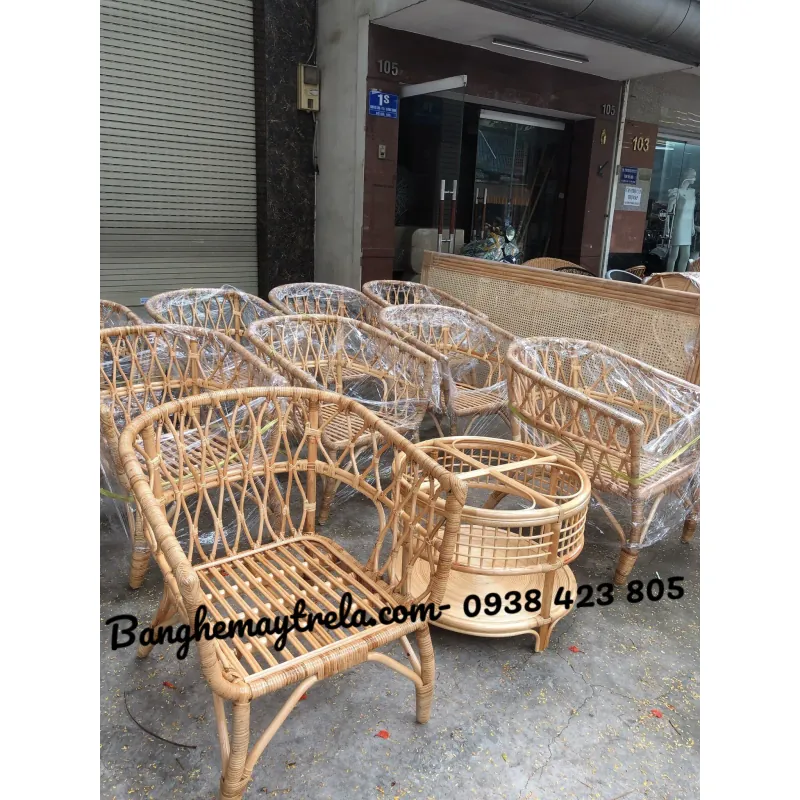 Ghế mây vuông tự nhiên phòng ngủ 689738