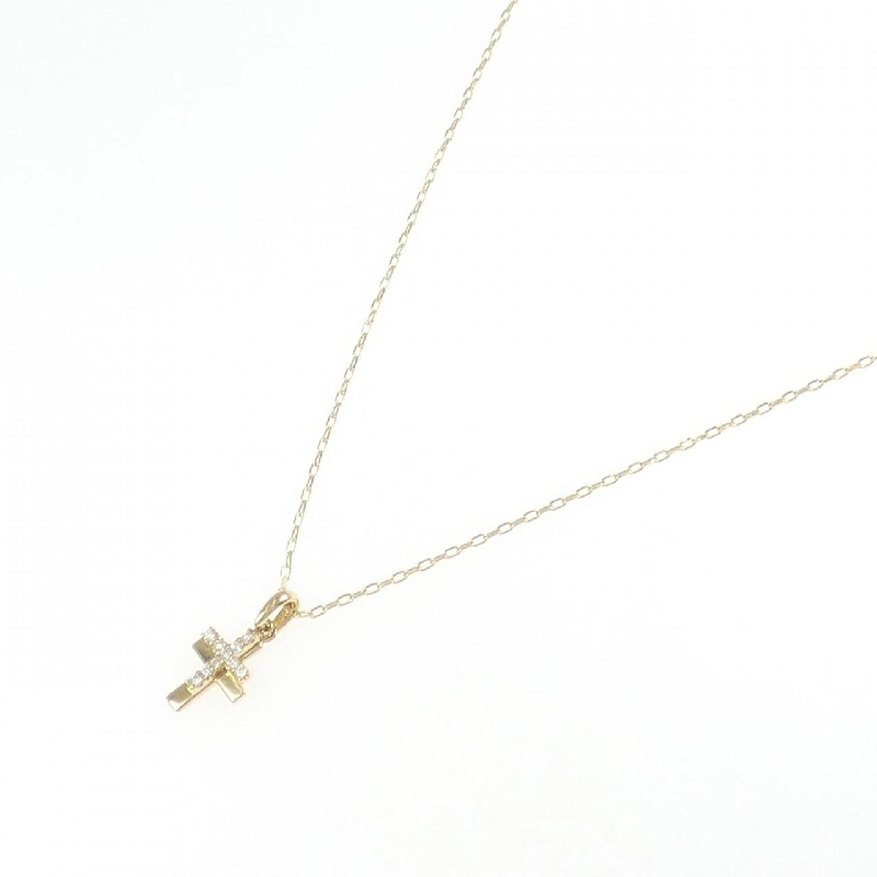 K18YG Dây chuyền kim cương hình chữ thập - Hàng hiệu Chính hãng 861384