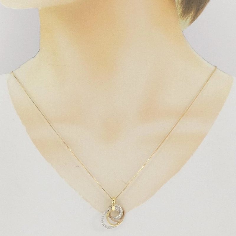 K18YG/PT900/K18PG Dây chuyền kim cương 0.41CT - Hàng hiệu Authentic 862256