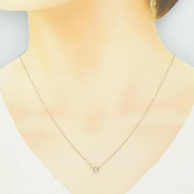 K10YG Dây chuyền hình trái tim kim cương 0.02CT - Hàng hiệu Chính hãng 861543