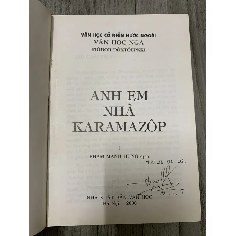 Anh em nhà karamazop. Bộ 2 tập bìa cứng. 2a3 599652