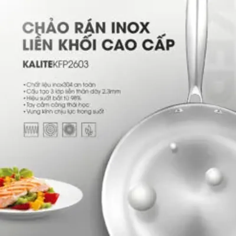 💠 KALITE KFP2603 – Chảo liền khối cao cấp, sáng bóng – an toàn – dễ vệ sinh! 708592