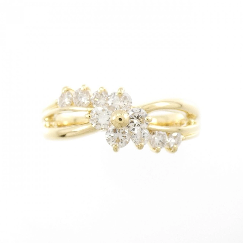 Nhẫn kim cương hoa K18YG 0.50CT 673462