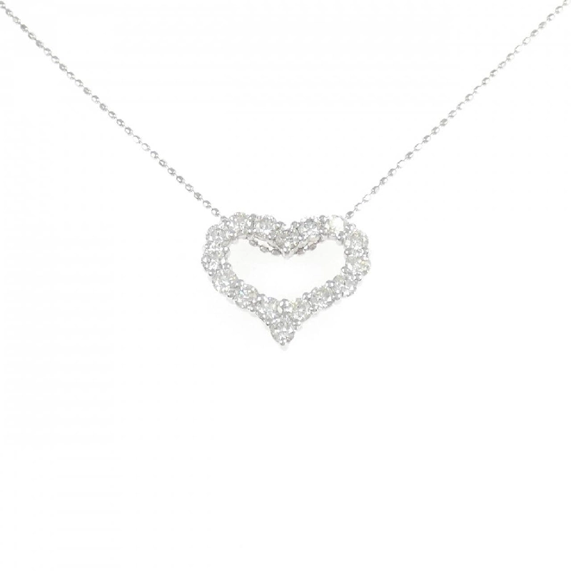 K18WG Dây chuyền kim cương hình trái tim 1.00CT - Hàng hiệu Chính hãng 861089