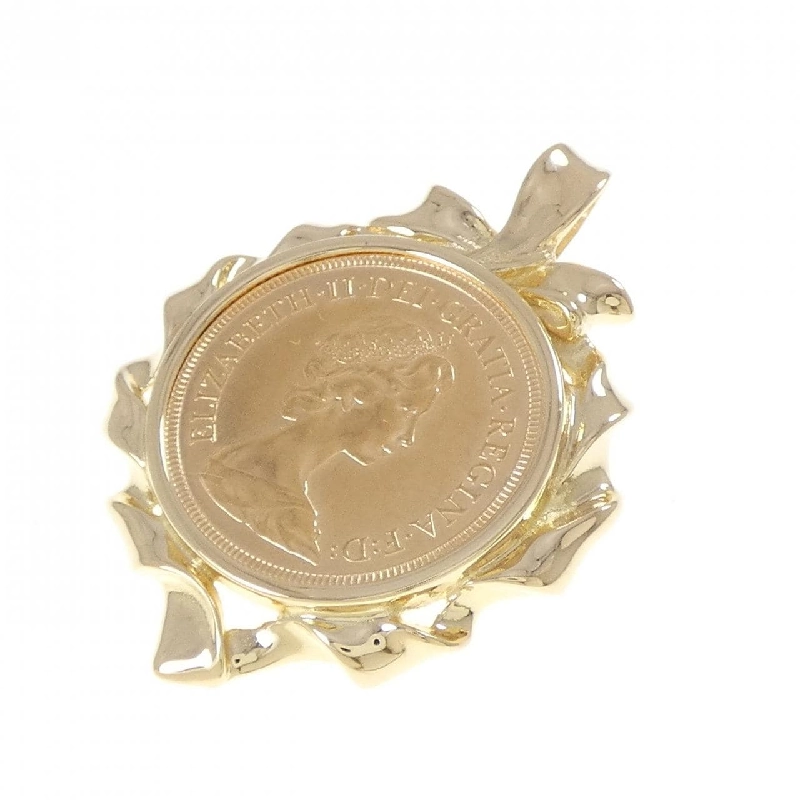 K18YG(枠) Đồng xu Mặt dây chuyền - Hàng hiệu Chính hãng 867140