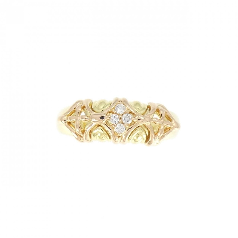 Nhẫn kim cương K18YG/K18PG 0.04CT 672655