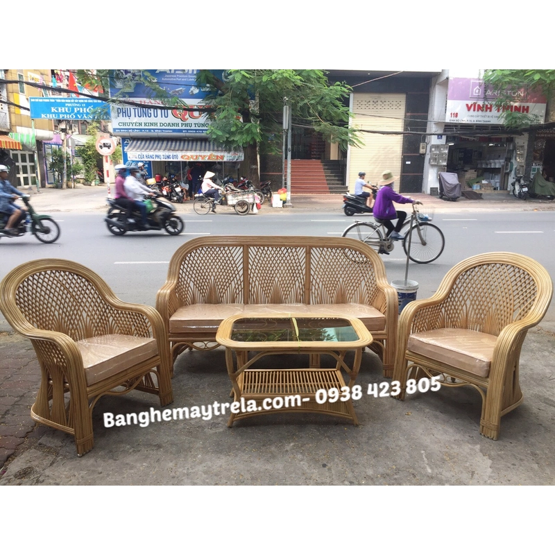 Bàn ghế sofa mây tự nhiên cây đóng 471724