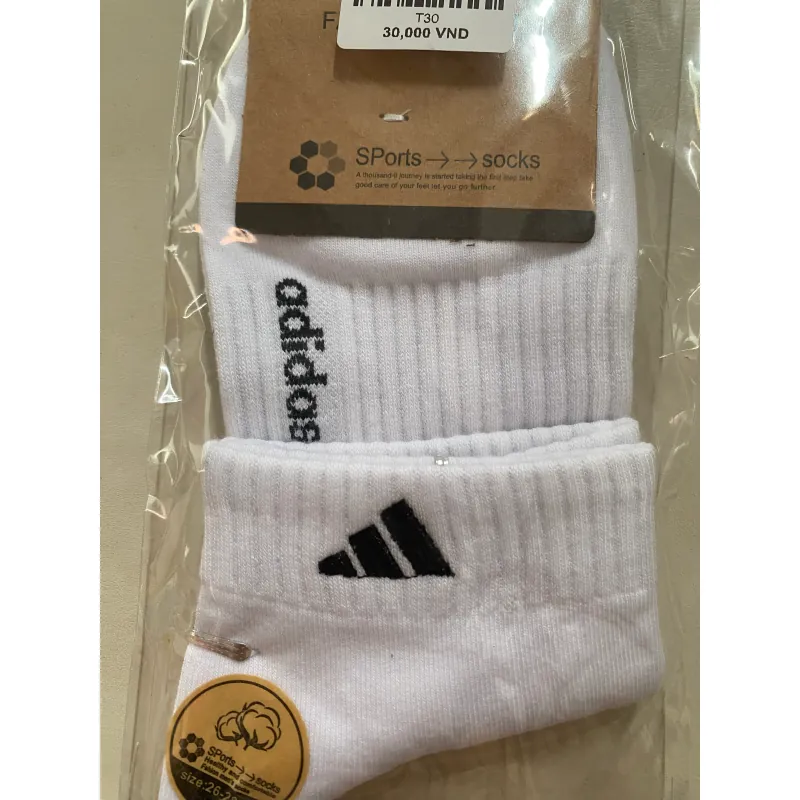 Vớ thể thao adidas size 26-28cm màu trắng chính hãng 720359