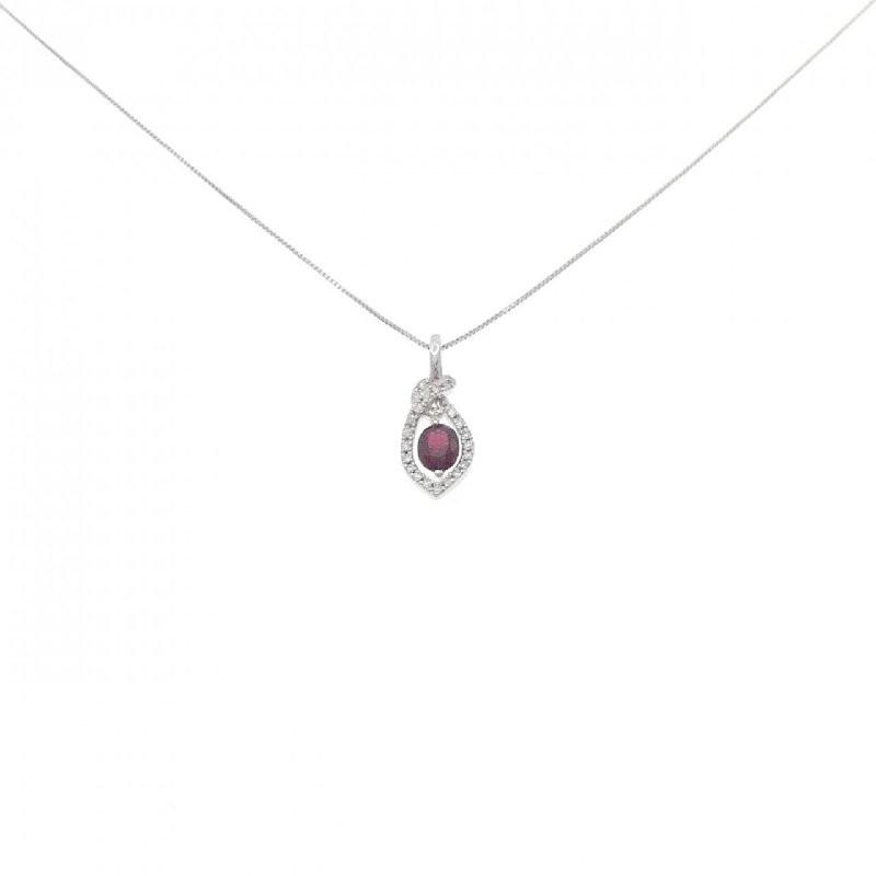 Dây chuyền ruby PT900/PT850 0.63CT - Hàng hiệu Authentic 865407