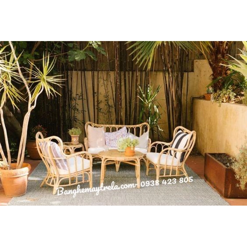 Sofa mây decor phòng khách 473816