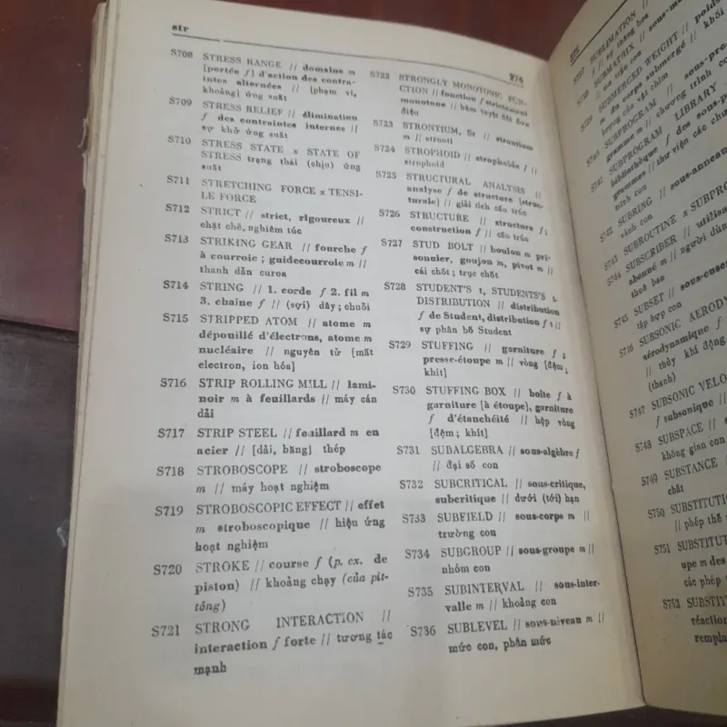 TỪ ĐIỂN THUẬT NGỮ KHOA HỌC KỸ THUẬT Anh - Pháp - Việt 1021166