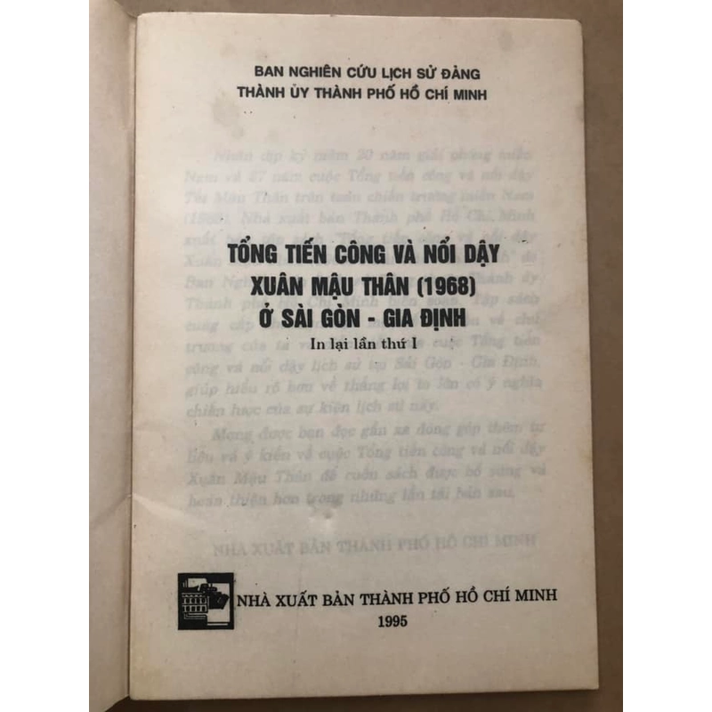 Sách Tổng tiến công và nổi dậy xuân Mậu Thân 1968 ở Sài Gòn - Gia Định 305400