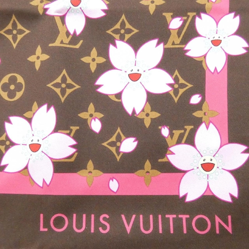 Louis Vuitton Monogram Cherry Blossom (LV x TM) Carre Cherry Blossom 70cm M96102 Khăn quàng - Hàng hiệu Chính hãng 807274