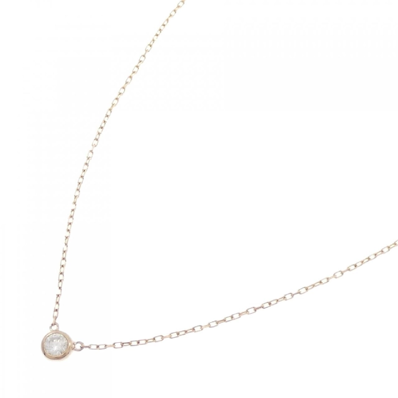 K18PG Solitaire Dây chuyền kim cương 0.10CT - Hàng hiệu Chính hãng 858112