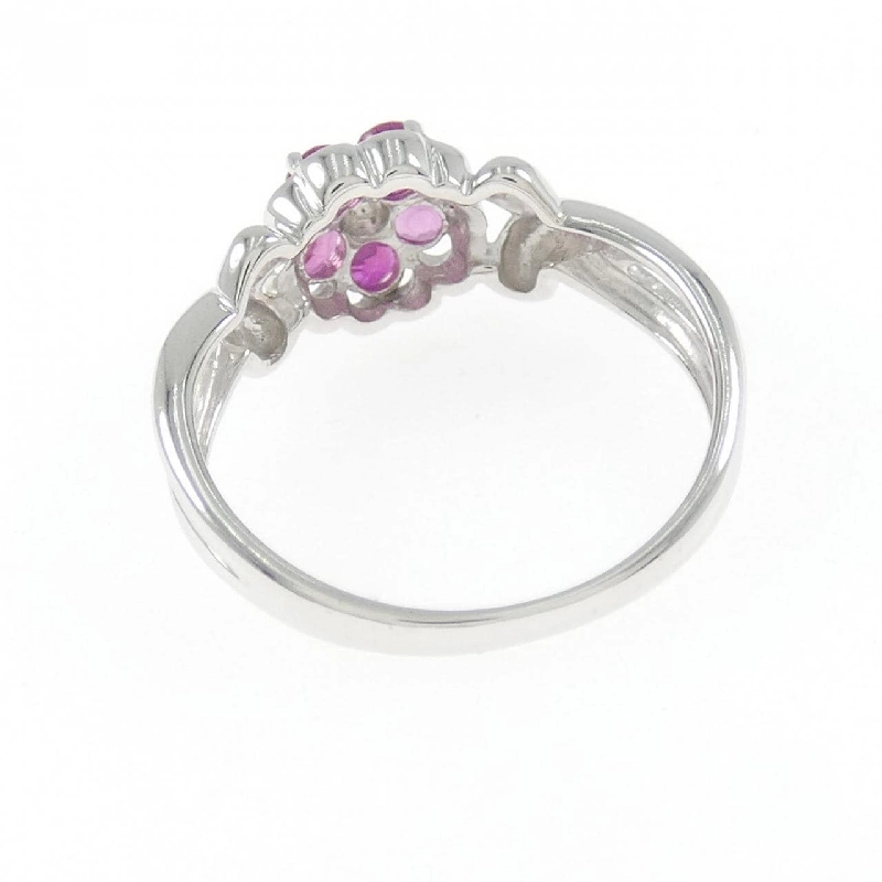 Nhẫn Ruby Hoa K18WG - Hàng hiệu Chính hãng 852624