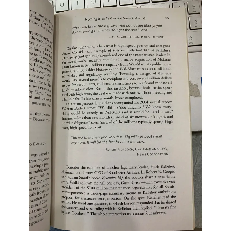 THE SPEED OF TRUST (TỐC ĐỘ CỦA NIỀM TIN) - STEPHEN M.R. COVEY 966506