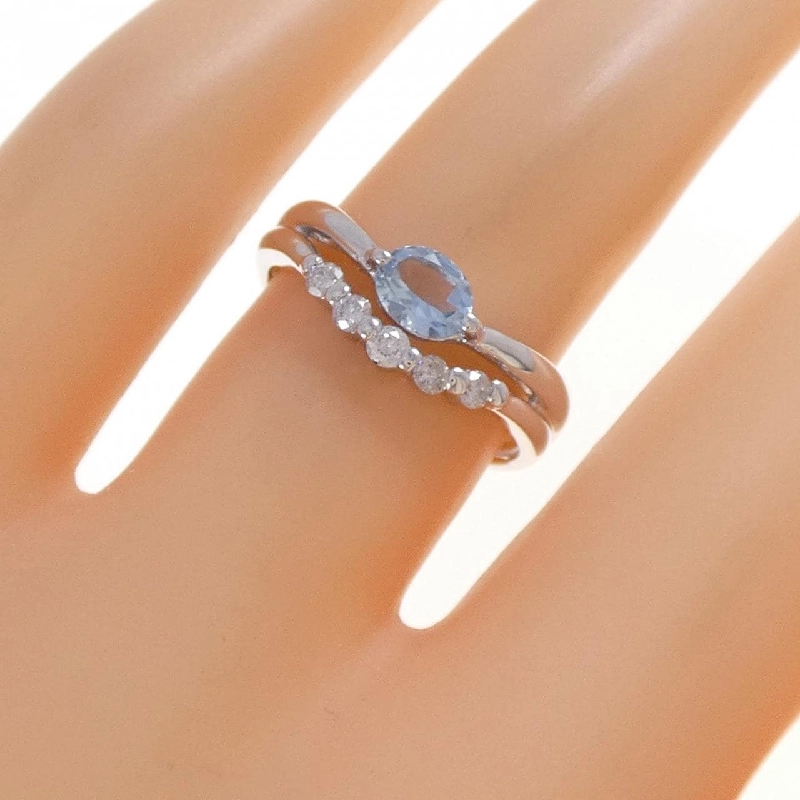 Nhẫn Aquamarine K18WG - Hàng hiệu Authentic 849482