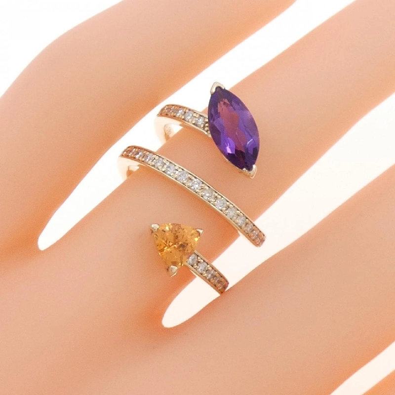 Nhẫn đá màu K10YG 671667