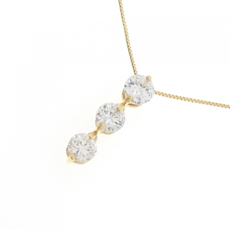 K18YG Dây chuyền kim cương ba viên 0.567CT - Hàng hiệu Chính hãng 868347