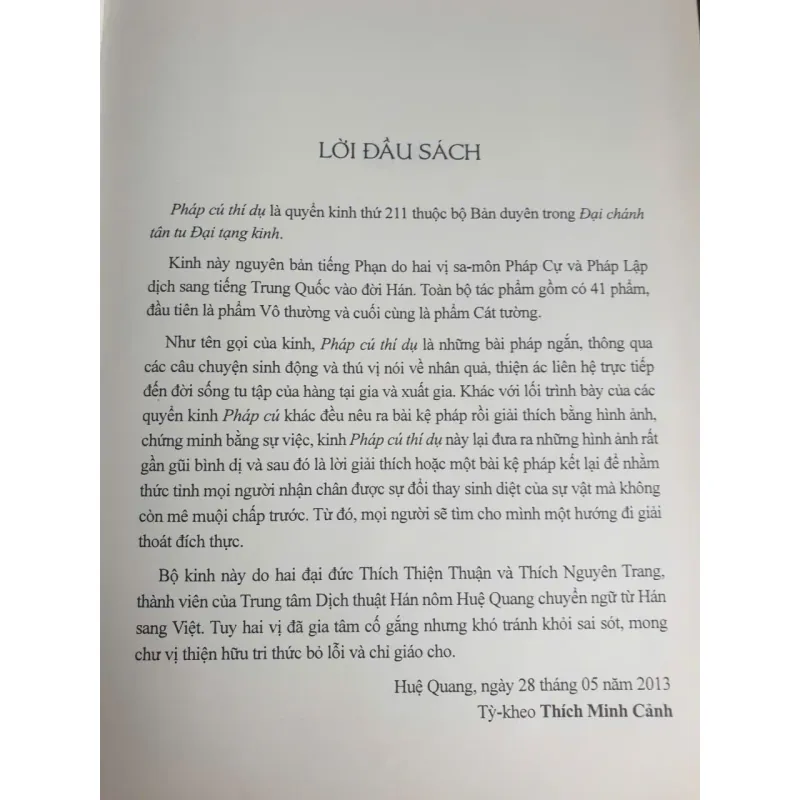 Kinh Pháp Cú Thí Dụ 701742