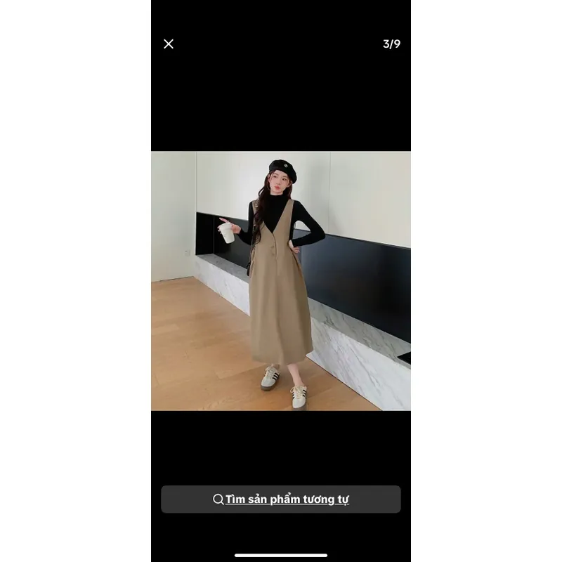 Sét yếm bầu kèm áo tăm dài tay yess 698024