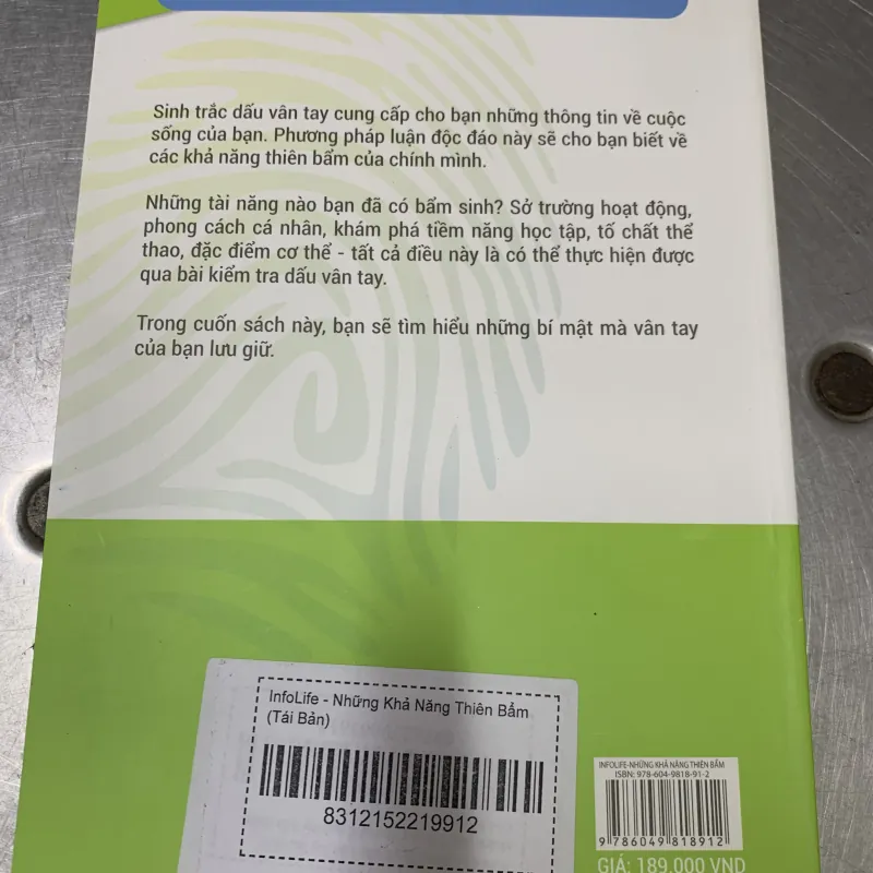 Infolife những khả năng thiên bẩm. Sinh trắc dấu vân tay   776221