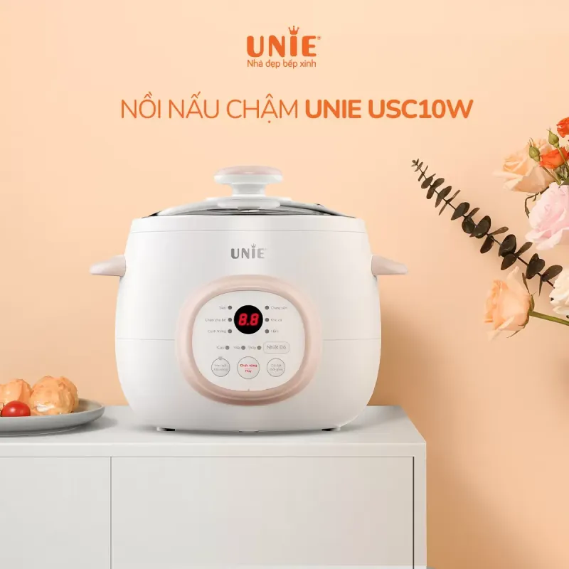 Nồi Nấu Chậm UNIE USC10W – Nấu Cháo, Ăn Dặm Chuẩn Dinh Dưỡng Cho Bé 730603