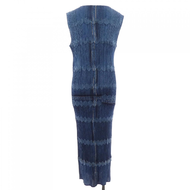 Pleats Please 2001 In Hình In Denim PP12-JH521 Đầm - Hàng hiệu Chính hãng 815301