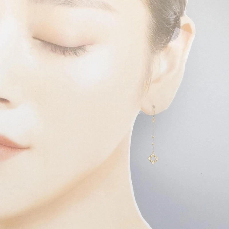 K18YG Bông tai kim cương 0.08CT - Hàng hiệu Chính hãng 871993