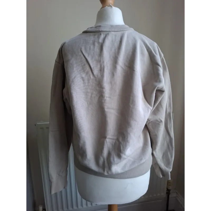 Áo nỉ nữ thêu hình đầu hổ Kenzo màu be size S chính hãng 719292