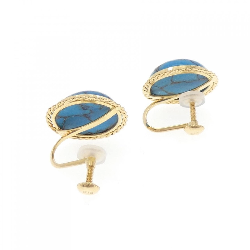 K18YG Turquoise Bông tai - Hàng hiệu Chính hãng 873176