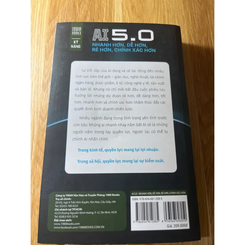 Sách Kỹ năng AI 5.0 - Nhanh hơn, dễ hơn, rẻ hơn, chính xác hơn - Tác giả Lê Dũng Dịch 702884