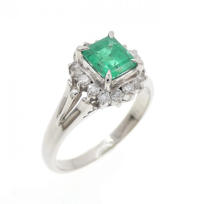 Nhẫn Emerald PT900 0.78CT - Hàng hiệu Chính hãng 853196