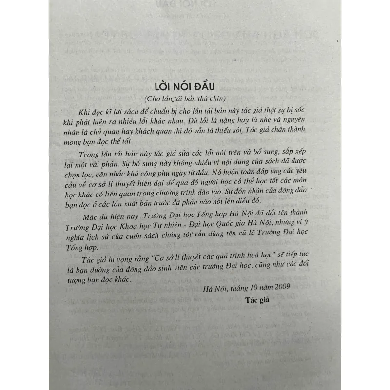 CƠ SỞ LÝ THUYẾT CÁC QUÁ TRÌNH HÓA HỌC 702601