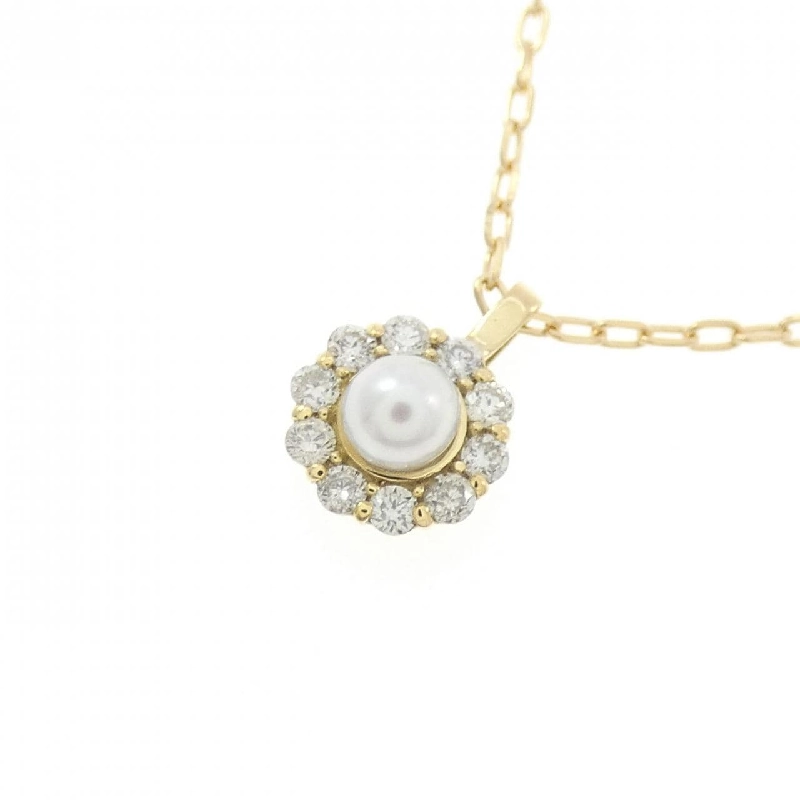 K18YG Ngọc trai Akoya Dây chuyền 3mm - Hàng hiệu Chính hãng 855810