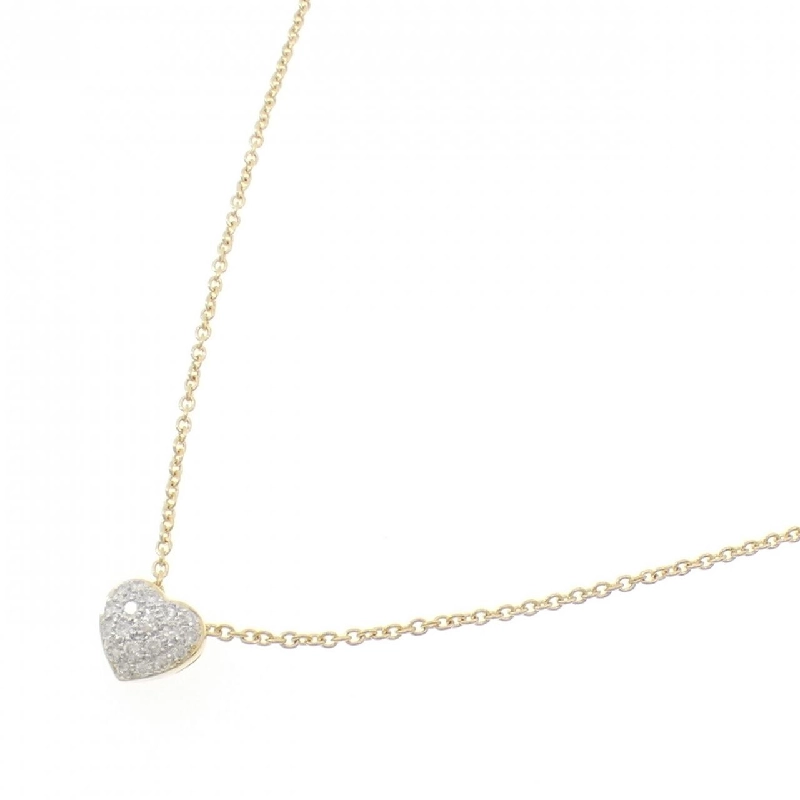 Dây chuyền kim cương hình trái tim K18YG/K18WG 0.20CT - Hàng hiệu chính hãng 858025