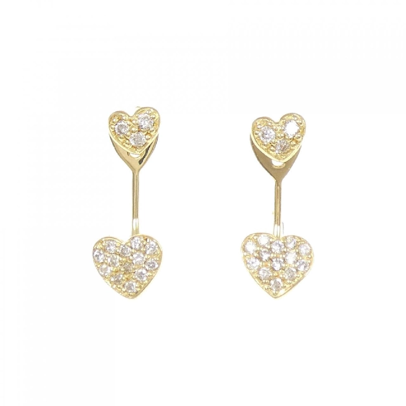 K18YG 2WAY Bông tai hình trái tim kim cương 0.24CT - Hàng hiệu Chính hãng 867117