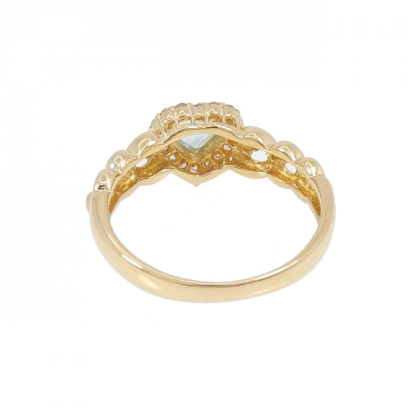 Nhẫn Aquamarine K18YG hình trái tim 672570
