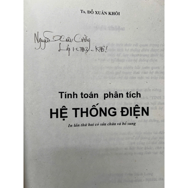 TÍNH TOÁN PHÂN TÍCH HỆ THỐNG ĐIỆN 494035