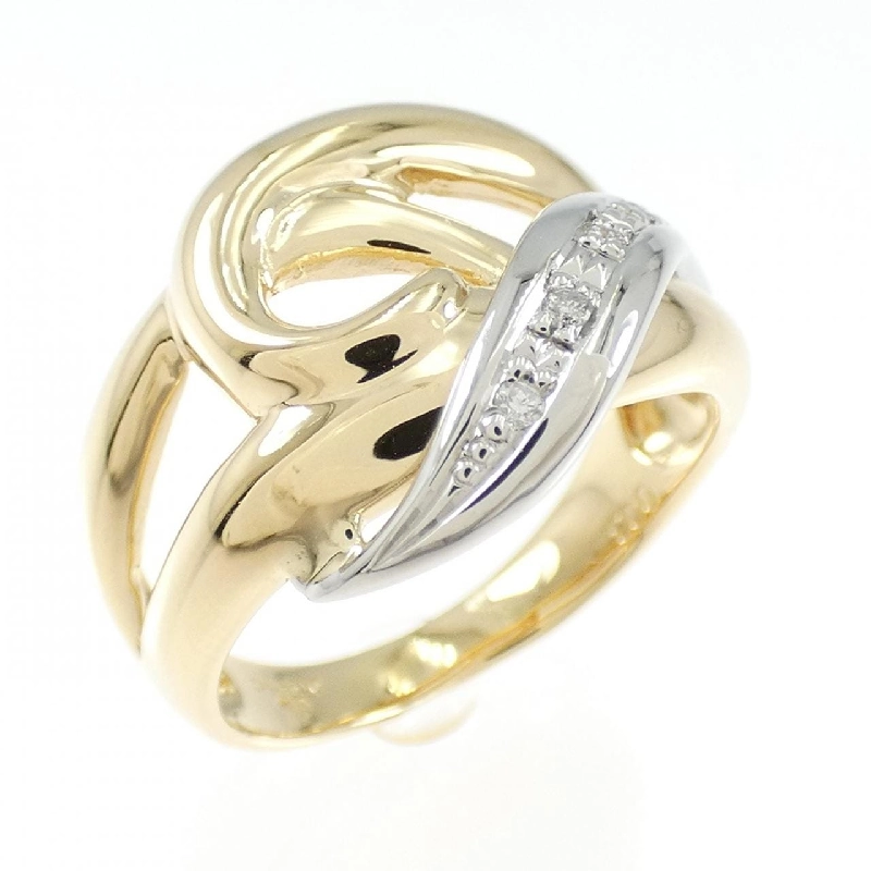 Nhẫn kim cương K18YG/PT900 0.03CT 668717