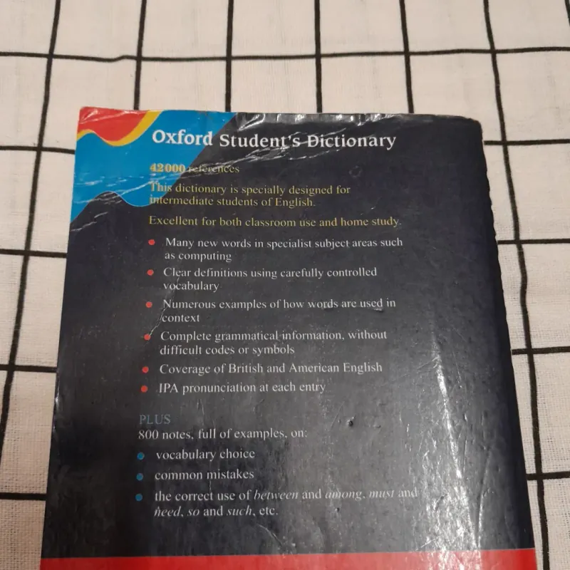 Oxford Student's Dictionary. 2nd by A.S. Hornby & Christina. 13 impressed 2000. OUP  594638