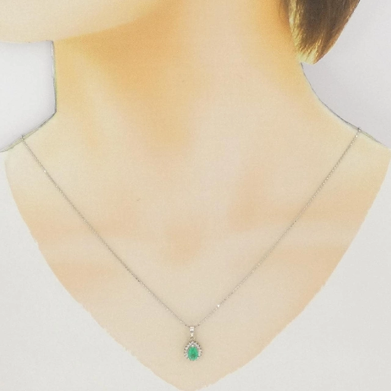 Dây chuyền ngọc lục bảo PT900/PT850 0.56CT - Hàng hiệu Authentic 859202