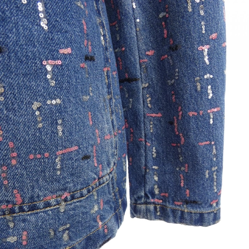 Áo khoác denim CHANEL METIERS D’ART LOOK 38 P75259V66855 633333