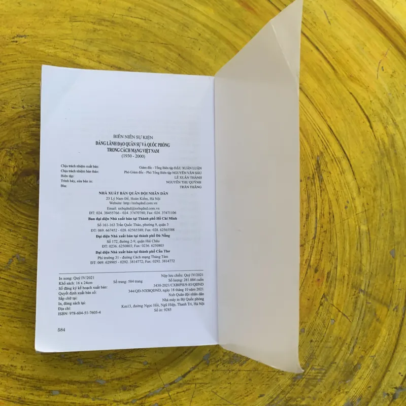 BIÊN NIÊN SỰ KIỆN ĐẢNG LÃNH ĐẠO QUÂN SỰ VÀ QUỐC PHÒNG TRONG CÁCH MẠNG VIỆT NAM (1930-2000) 794519