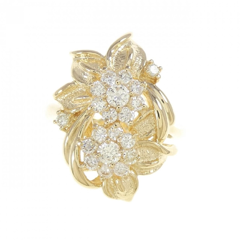 Nhẫn kim cương hoa K18YG 0.73CT 666048