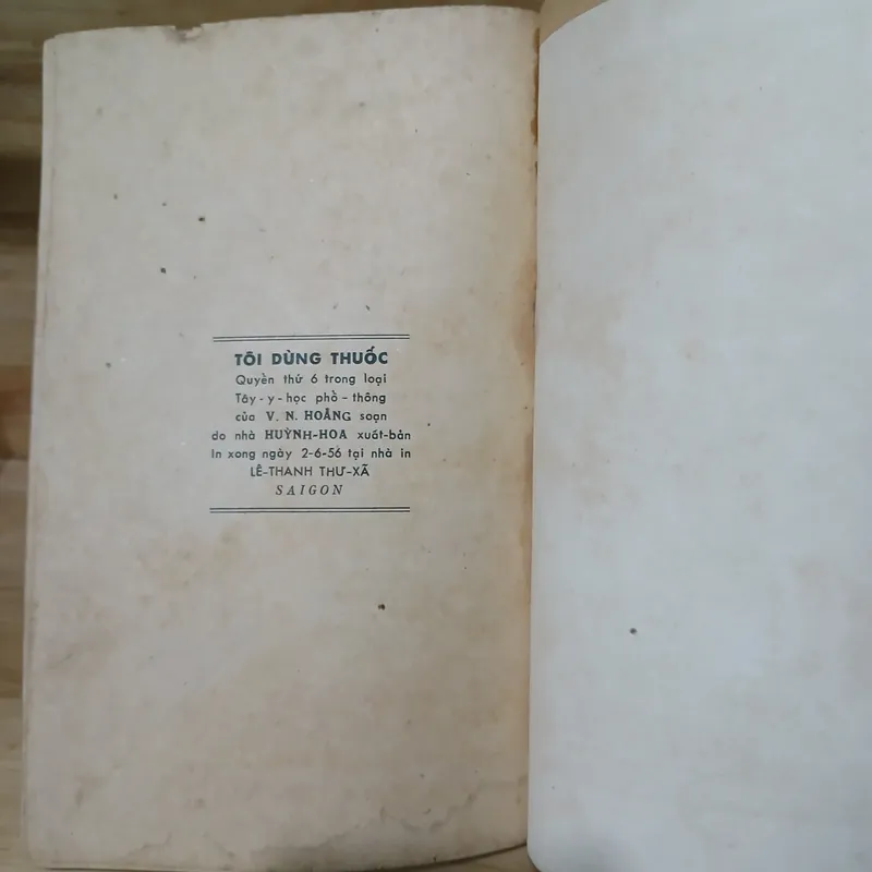 Tôi Dùng Thuốc (Tân Y Dược Trị Liệu) Xb 1956 - V. N. Hoàng 574917