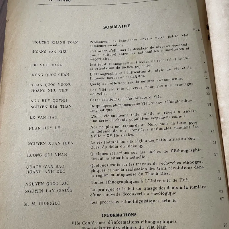 Tạp chí Dân tộc học - khổ lớn  , 1.1980  789001