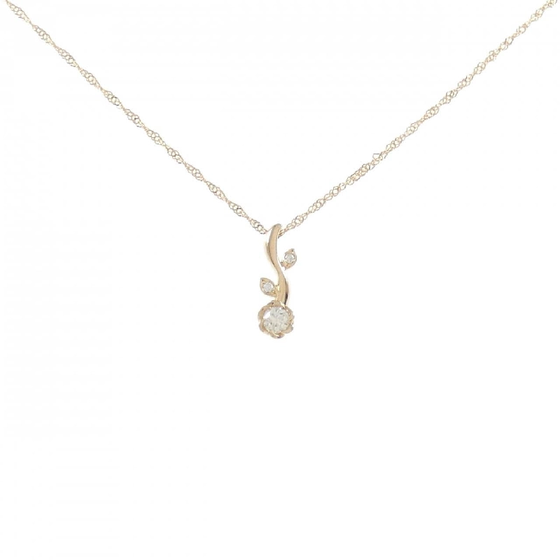 K18PG Hoa Kim Cương Dây Chuyền 0.08CT - Hàng hiệu Chính hãng 866801